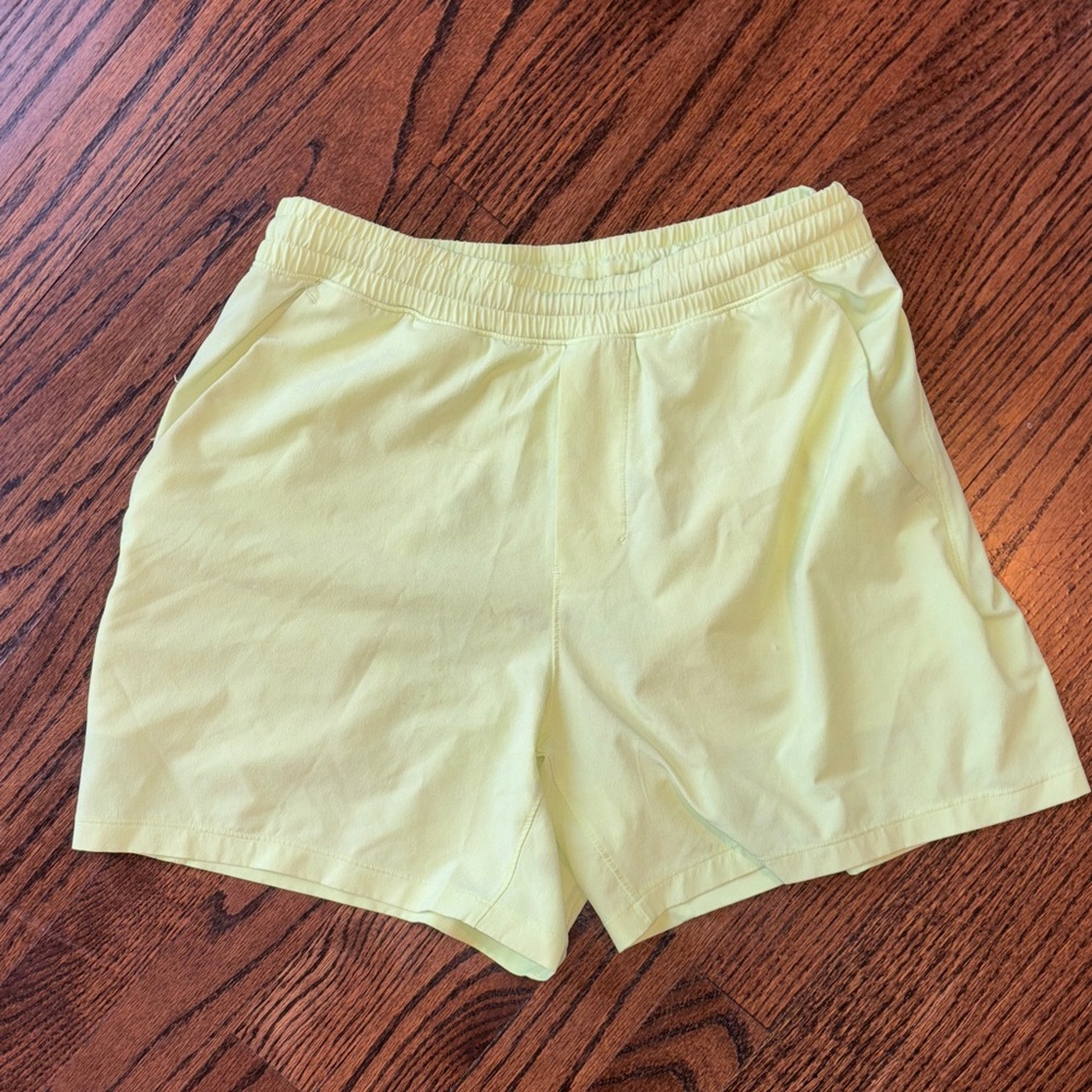 Lululemon Athletica Men's Neon Yellow Athletic Shorts